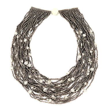 Collar cosecha 25 hilos plateadas TSP